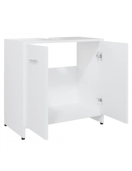 Armadio da Bagno Bianco 60x33x61 cm in Legno Multistrato