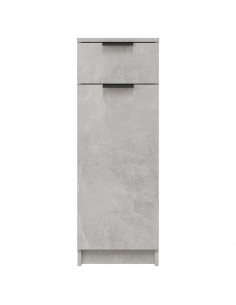 Armadio da Bagno Grigio Cemento 32x34x90cm in Legno Multistrato