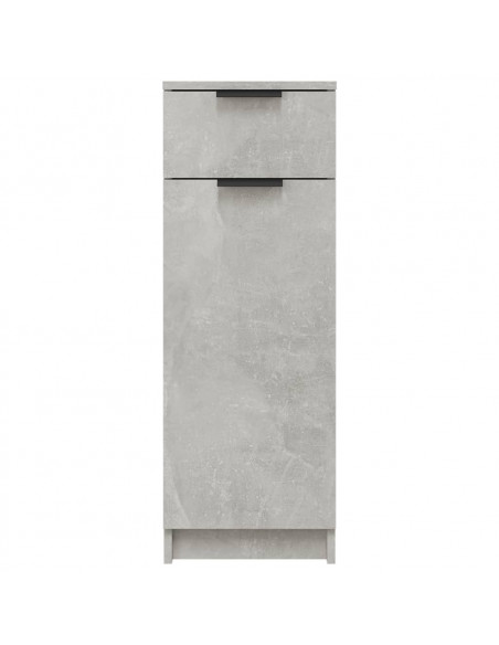 Armadio da Bagno Grigio Cemento 32x34x90cm in Legno Multistrato