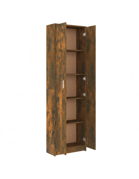 Armadio da Corridoio Rovere Fumo 55x25x189 cm Legno Multistrato