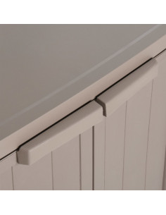 Armadio da Giardino Marrone 65x45x88 cm in PP Aspetto Legno