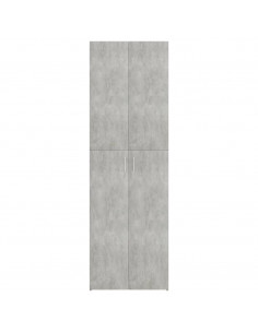 Armadio da Ufficio Grigio Cemento 60x32x190cm Legno Multistrato
