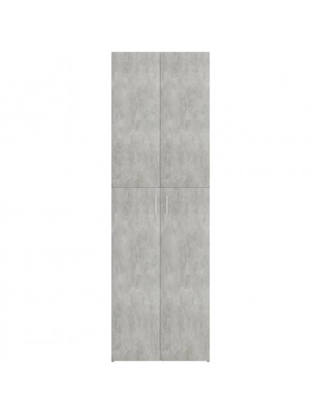 Armadio da Ufficio Grigio Cemento 60x32x190cm Legno Multistrato