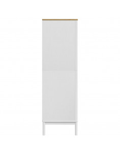 Armadio FLORO Bianco 77x53x171 cm in Legno Massello di Pino