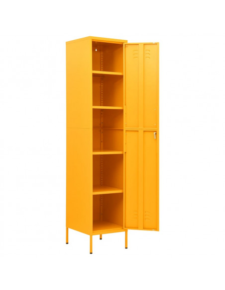 Armadio Giallo Senape 35x46x180 cm in Acciaio