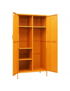 Armadio Giallo Senape 90x50x180 cm in Acciaio