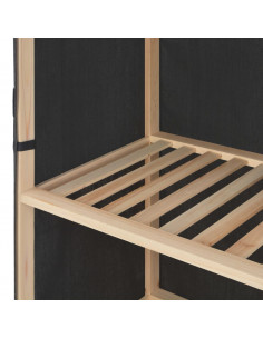 Armadio Grigio 110x40x170 cm in Tessuto