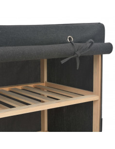 Armadio Grigio 200x40x170 cm in Tessuto