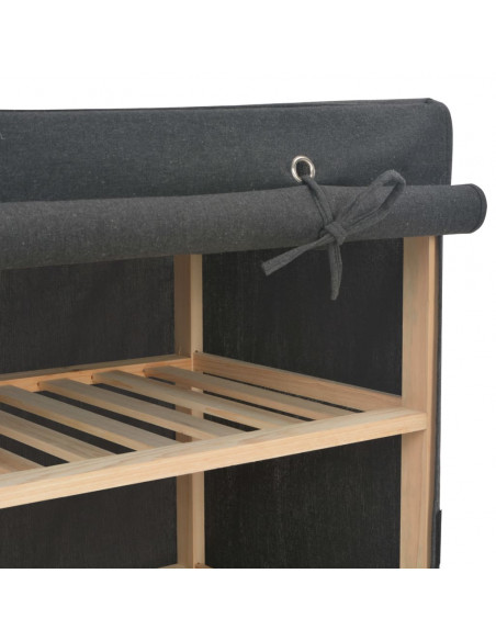 Armadio Grigio 200x40x170 cm in Tessuto