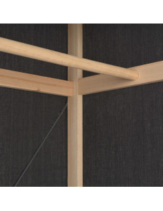 Armadio Grigio 79x40x170 cm in Tessuto