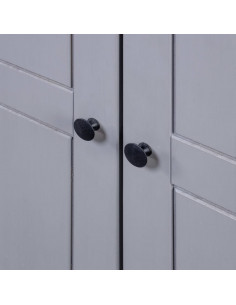 Armadio Grigio 80x50x171,5 cm Legno Massello Pino Panama Range