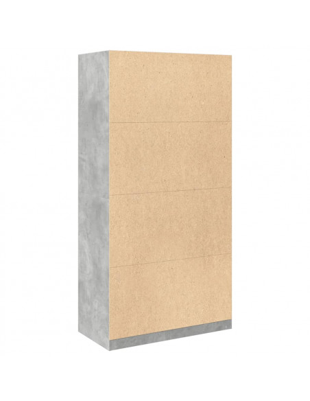 Armadio Grigio Cemento 100x50x200 cm in Legno Multistrato