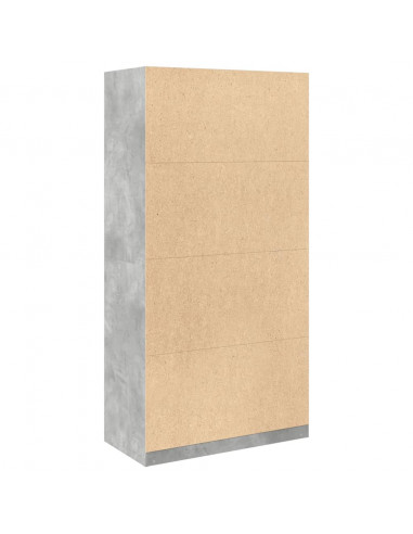 Armadio Grigio Cemento 100x50x200 cm in Legno tecnico