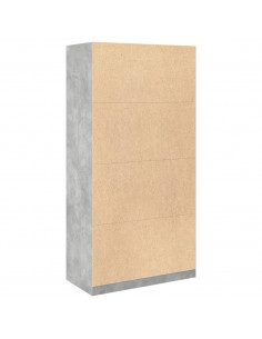 Armadio Grigio Cemento 100x50x200 cm in Legno Multistrato