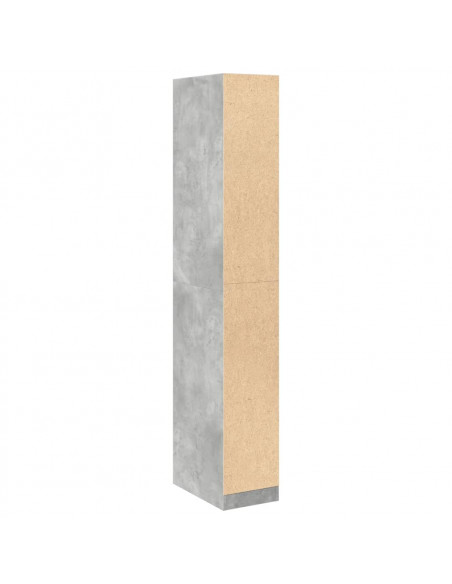 Armadio Grigio Cemento 30x50x200 cm in Legno Multistrato