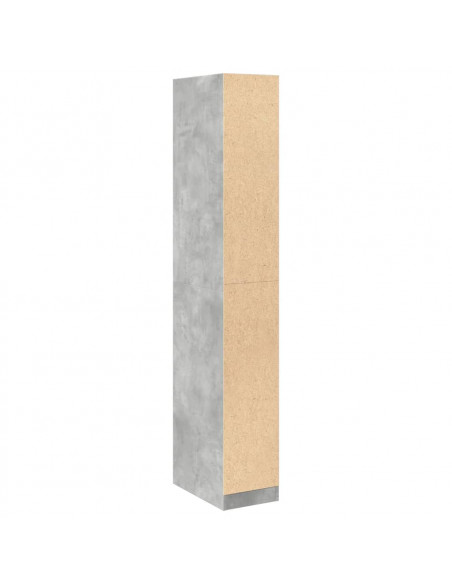 Armadio Grigio Cemento 30x50x200 cm in Legno Multistrato