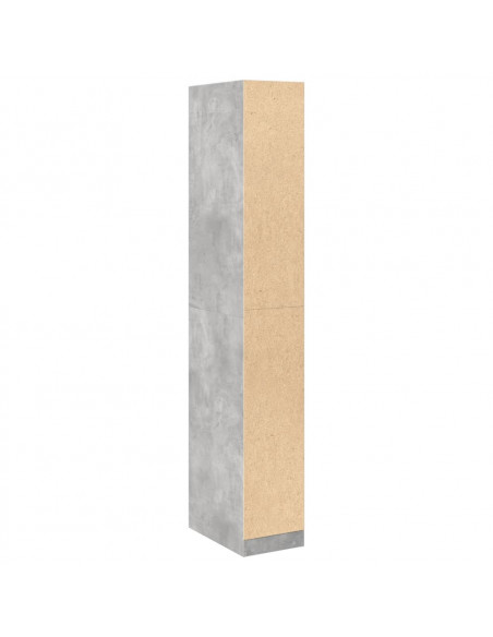 Armadio Grigio Cemento 30x50x200 cm in Legno Multistrato