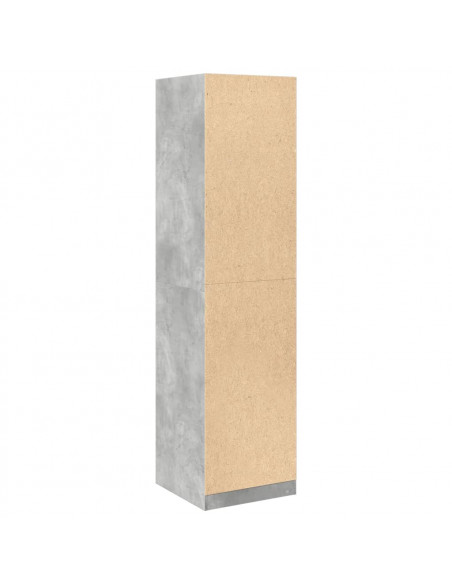 Armadio Grigio Cemento 50x50x200 cm in Legno Multistrato