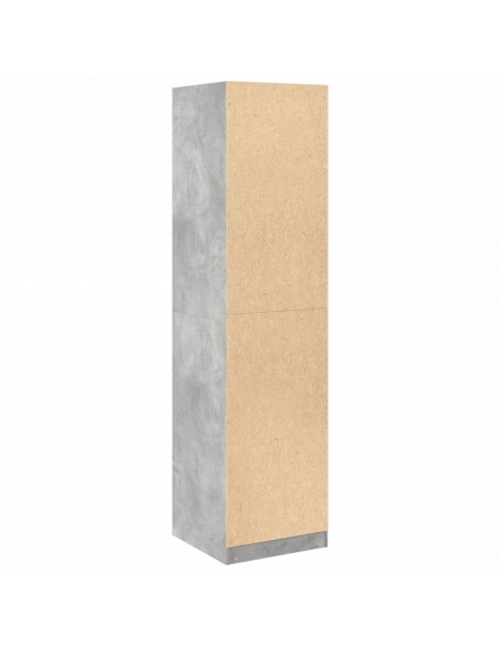 Armadio Grigio Cemento 50x50x200 cm in Legno Multistrato