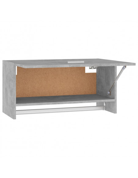 Armadio Grigio Cemento 70x32,5x35 cm in Legno Multistrato