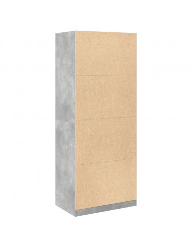 Armadio Grigio Cemento 80x50x200 cm in Legno tecnico