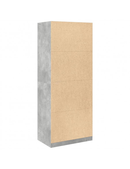 Armadio Grigio Cemento 80x50x200 cm in Legno tecnico