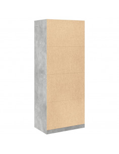 Armadio Grigio Cemento 80x50x200 cm in Legno Multistrato