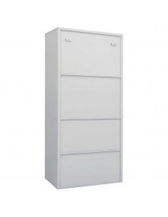 Armadio Grigio Chiaro 80x50x180 cm in Acciaio