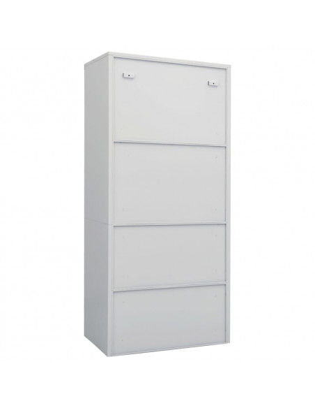 Armadio Grigio Chiaro 80x50x180 cm in Acciaio