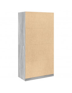 Armadio Grigio Sonoma 100x50x200 cm in Legno Multistrato