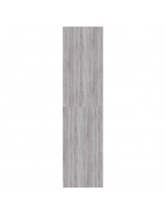 Armadio Grigio Sonoma 100x50x200 cm in Legno Multistrato