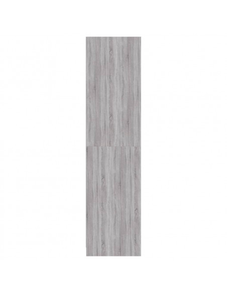 Armadio Grigio Sonoma 100x50x200 cm in Legno Multistrato
