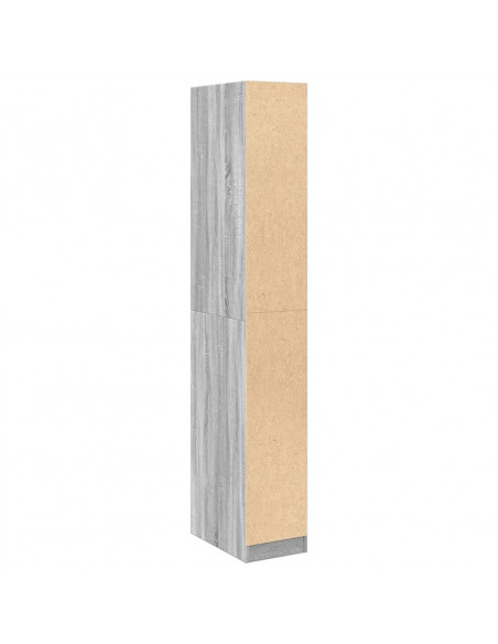 Armadio Grigio Sonoma 30x50x200 cm in Legno Multistrato