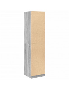 Armadio Grigio Sonoma 50x50x200 cm in Legno Multistrato