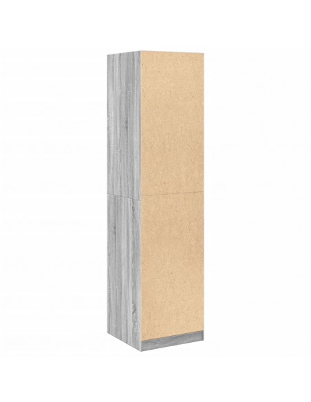 Armadio Grigio Sonoma 50x50x200 cm in Legno Multistrato
