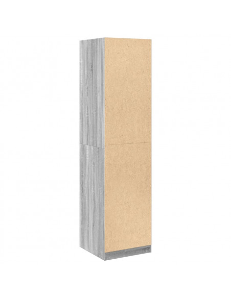 Armadio Grigio Sonoma 50x50x200 cm in Legno Multistrato