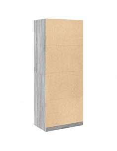 Armadio Grigio Sonoma 80x50x200 cm in Legno tecnico