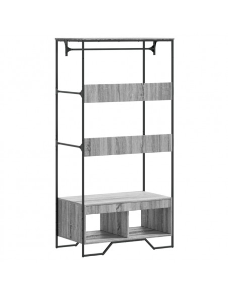 Armadio Grigio Sonoma 90x50x180 cm in Truciolato