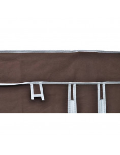 Armadio Guardaroba in Tessuto 2 pz Marrone