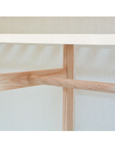 Armadio in Stoffa e Legno di Pino 110x40x170 cm