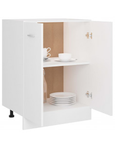 Armadio Inferiore Bianco 60x46x81,5 cm in Legno Multistrato