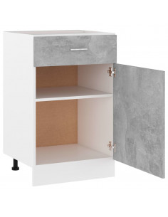Armadio Inferiore Cassetto Grigio Cemento 50x46x81,5Multistrato