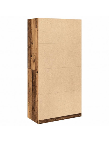 Armadio Legno Antico 100x50x200 cm in Legno Multistrato