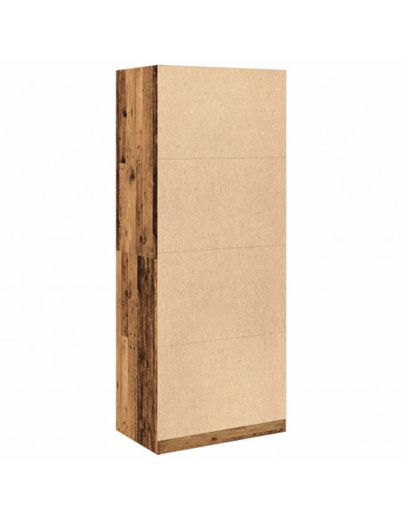 Armadio Legno Antico 80x50x200 cm in Legno Multistrato