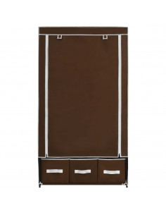 Armadio Marrone 87x49x159 cm in Tessuto