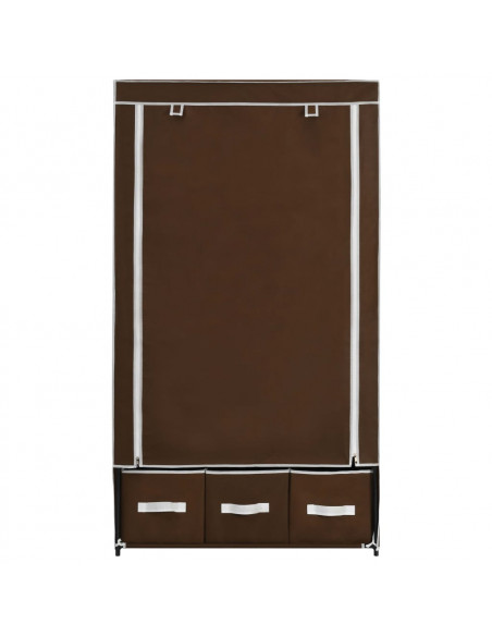 Armadio Marrone 87x49x159 cm in Tessuto