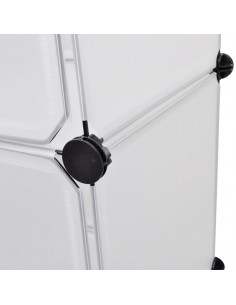 Armadio Modulare con 9 Scomparti 37x115x150 cm Bianco