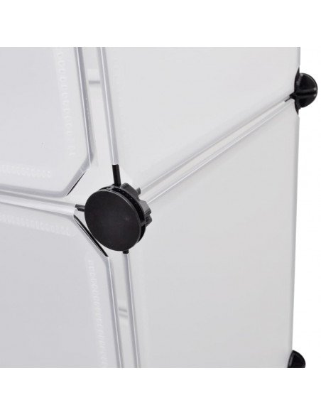 Armadio Modulare con 9 Scomparti 37x115x150 cm Bianco