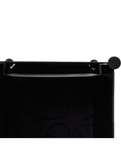 Armadio Modulare con 9 Scomparti 37x115x150 cm Nero e Bianco