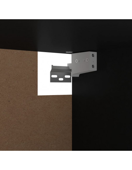 Armadio Nero 100x32,5x35 cm in Legno Multistrato